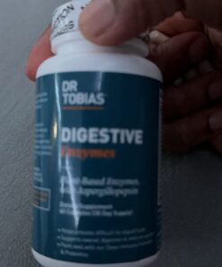 Dr. Tobias Digestive Enzymes with Amylase, Bromelain, Lipase, Lactase, Protease, Papain & More, Digestion Supplement with 18 Enzymes for Digestion and Gut Health, 60 Capsules, 30 Servings 60 Count (Pack of 1) 23 61BhWQaPghL