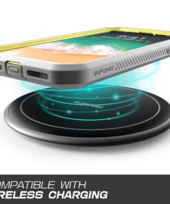 iPhone XR Case, SUPCASE Full-Body Rugged Holster Kickstand Case with Built-in Screen Protector for Apple iPhone XR 6.1 Inch (2018 Release), Unicorn Beetle Pro Series -Retail Package (Yellow) Yellow 12 61BhgV8RENL