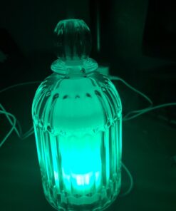 DOUDING Aroma Glass Diffuser for Essential Oil, Cool Mist Glass Humidifier with 7 LED Color Changing Light, Auto-Off Safety for Home Office Spa, 120ml(Black Base) Black Base 65 61BlEAC15VL