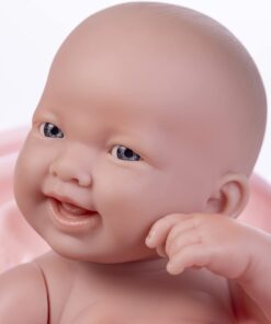 8 piece Layette Deluxe Bathtub Gift Set | JC Toys - La Newborn | 14" Life-Like Smiling Vinyl Newborn Doll w/ Accessories | Pink | Waterproof |Ages 2+ Bath Pink 23 61BlyuiMU7L