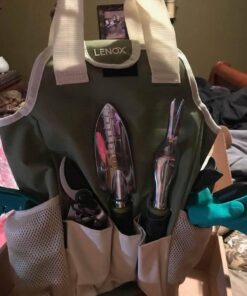 Garden Tool Set | Garden Tools Organizer Tote | Gardening Gloves Included Great Garden Tools for Woman and Men | 9 Piece Garden Accessories Tool Organizer Kit | Gardening Gifts | Gardeners Supply Green 35 61BtI4Kw qL