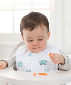 aden + anais 100% Cotton Muslin Snap Bib – Super Absorbent, Soft 3-Layer Baby Bib for Boys & Girls with Adjustable Snap-Closure for Teething, Eating, Drooling, 3-Pack, Jungle Jam 7 61BuopcB5wL