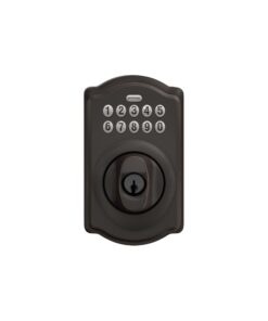 Schlage BE365 V CAM 716 Camelot Keypad Deadbolt, Electronic Keyless Entry Lock, Aged Bronze 26 61BuuzlDVYL