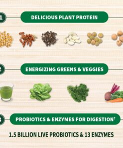 Garden of Life Raw Organic Protein & Greens Vanilla - Vegan Protein Powder for Women and Men, Plant and Pea Proteins, Greens & Probiotics, Gluten Free Low Carb Shake Made Without Dairy 20 Servings 20 Servings (Pack of 1) 21 61BvhCYFuTL