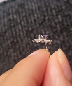 Amazon Collection Sterling Silver Sky Flower Stud Earrings Purple Amethyst 23 61BvyYGHZL