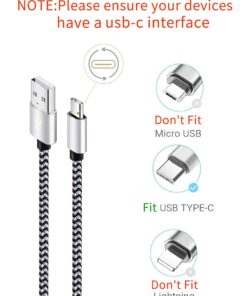 Alternative view of Teeind USB Type C Cable Fast Charging, Tpc001 5 Pack(6Ft 3A) Braided C Charger Cables Compatible with Samsung S10e/note 9/s10/s9/s8 Plus/A80/A50/A20