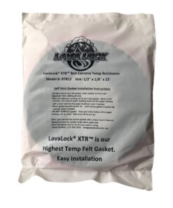 Alternative view of LavaLock® RED - XTR12 1000F High Temp Rated BBQ Smoker Gasket Self Stick Felt 1/2 x 1/8