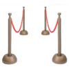 Beistle Red Rope Stanchion Set Awards Night Decorations, VIP Party, Red/Bronze (Plastic) 19 61C aJ1rYL