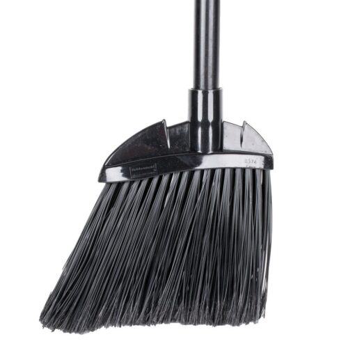 Rubbermaid Commercial 6374 7-1/2" Length x 2" Width x 35" Height, Black Color, Polypropylene Lobby Broom with Vinyl Coated Metal Handle