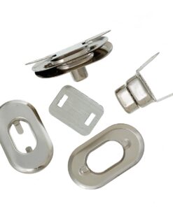 HOUSWEETY 10 Sets Silver Tone Purse Twist Turn Lock 28x37mm(1 1/8" x1 4/8") 10 61C1scTLrPL