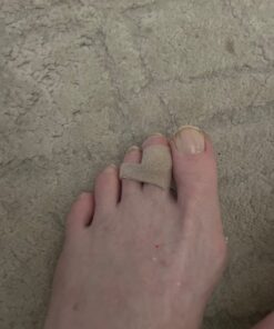 ZenToes Reusable Fabric Buddy Wraps for Broken Toes, Hammertoe Straightener, 4 Count (Beige) Beige 43 61C3M6gd4EL