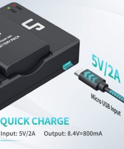 LP EN-EL14 EN EL14a Battery Charger Pack, 2-Pack Battery& Dual Slot Charger, Compatible with Nikon D3500, D5600, D3300, D5100, D5500, D3100, D3200, D5200, D5300, D3400, DF, P7000, P7100, P7700, P7800 2 Batteries & Charger 20 61C4cl3iVbL