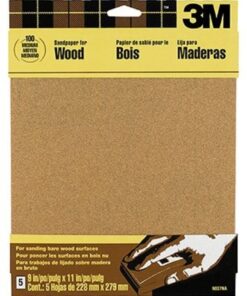 Alternative view of 3M 9040NA Garnet Sandpaper, Inch, Assorted-Grit, 5-Sheet-9040NA, 9 in x 11 in, 5 Count Assorted Grit