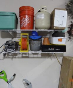 Hyloft 00967 45-Inch X 15-Inch Steel Wall Shelf Storage Rack for Garage, Low-Profile Brackets, Max Shelf Load 200 Pounds, Off White 23 61C6PYKRIdL