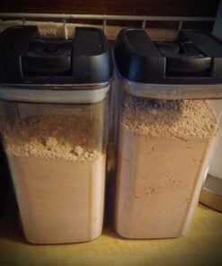 Shazo Airtight Food Storage Container (Set of 6) - BONUS Measuring Cup - Labels & Marker - Durable Plastic - BPA Free - Clear with Improved Lids (Black) - Air Tight Snacks Pantry & Kitchen Canisters Black 44 61C6XPdHbL