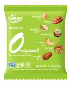 Daily Gourmet Nuts - Unsalted Mixed Nuts Snack Packs/Individually Wrapped Snacks/Nut Snacks/No Peanuts/Healthy Trail Mix Individual Packs/Deluxe Assorted Snacks (A. Original, 24 Packs) A. Original 1 Ounce (Pack of 24) 27 61C7p6ryx0L