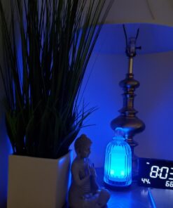 DOUDING Aroma Glass Diffuser for Essential Oil, Cool Mist Glass Humidifier with 7 LED Color Changing Light, Auto-Off Safety for Home Office Spa, 120ml(Black Base) Black Base 45 61C8Qz duqL