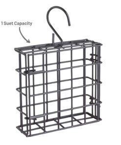 More Birds Suet Cage Bird Feeder, Fruit and Suet Feeder, Single Cake Capacity ,Black Black 23 61CA5TVIntL