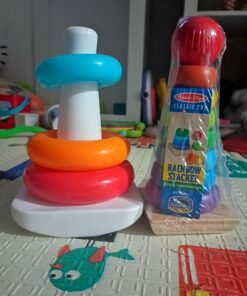 Melissa & Doug Rainbow Stacker Wooden Ring Educational Toy - Wooden Rainbow Stacking Rings Baby Toy, Stacker Toys For Infants And Toddlers 38 61CArSVME4L 1