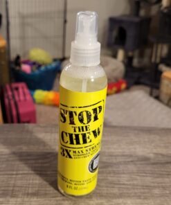 EBPP Stop the Chew 3X Strength Anti Chew Spray for Dogs - No Chew Spray for Puppies - Alcohol Free Dog Deterrent Spray - Bitter Spray for Dogs to Stop Chewing - Powerful No Chew Spray for Dogs - 8oz 42 61CBOZCGd4L