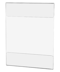 Alternative view of 3 Pack Wall Sign Holder for 8.5" x 11" Exhibit Information and Directional Signage in Museums and Art Galleries Clear Acrylic Literature Sleeve with Two Sided Tape by Marketing Holders