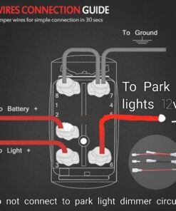 MicTuning LS081602JL, Backlit Fog Lights Rocker Switch Kit, On/Off LED Light, 20A 12V Toggle, Blue 25 61CC5xES 9L