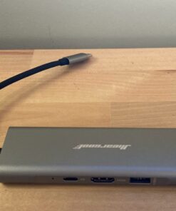 Hiearcool USB C Hub Ethernet,4K@60 USB C to HDMI Hub,8 IN1 Multi-Port USB C Adapter Type C Dock Dongle Compatible for MacBook Pro Air Ipad Dell Lenovo Grey 34 61CDew YrEL