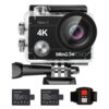Dragon Touch 4K Action Camera 20MP Vision 3 Underwater Waterproof Camera 170° Wide Angle WiFi Sports Cam with Remote 2 Batteries and Mounting Accessories Kit 27 61CEav1n9CL