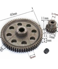 Alternative view of Hobbypark 11184 Steel Diff Differential Main Metal Spur Gear 64T &11119 Motor Gear 17T RC Replacement Parts for Redcat HSP 1/10 Monster Truck