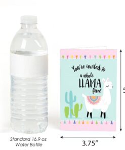Big Dot of Happiness Whole Llama Fun - Fill In Llama Fiesta Baby Shower or Birthday Party Invitations (8 count) 7 61CKPnocfzL