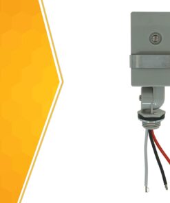Woods 59411WD Outdoor Hardwired Stem and Swivel Light Control with Photocell; Compatible with Most Types of Bulbs; Swivel Mount for Adjustable Placement; Automatic Settings; Time Delay ; Grey 1 Count (Pack of 1) Stem & Swivel Mount Light Control 19 61CLZKOXQGL