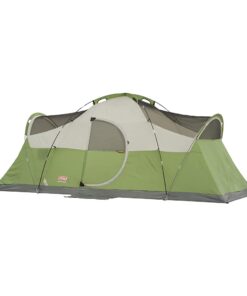 Coleman Montana Camping Tent, 6/8 Person Family Tent with Included Rainfly, Carry Bag, and Spacious Interior, Fits Multiple Queen Airbeds and Sets Up in 15 Minutes Green 8-Person 28 61CLo vsKhL