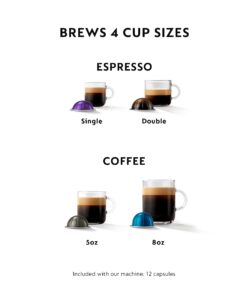 Nespresso Vertuo Coffee and Espresso Machine by De'Longhi with Milk Frother, 1000 Milliliters, Graphite Metal Machine + Frother 23 61COzbouc5L 1