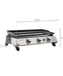 Alternative view of Royal Gourmet PD1300 Portable 3-Burner Propane Gas Grill Griddle,Black 23.6 Inch