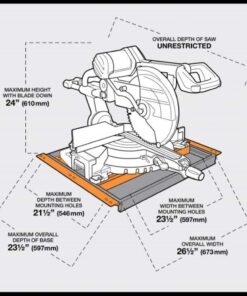 Bora Portamate - PM-8000 Miter Saw Stand Work Station | Mobile Rolling Table Top Workbench | Orange & Grey with Folding Wing Extensions Orange/Black 44 61CRalFo1oL
