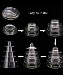 6 Tiers Round Macaron Tower Stand Cake Display Rack Cupcake Stand Desserts Display for Wedding Birthday Decor 21 61CS9gxqWcL