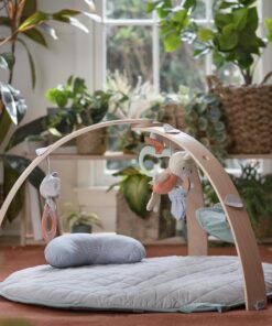 Ingenuity Cozy Spot Reversible Duvet Activity Gym & Play Mat with Wooden Bar - Loamy, Ages Newborn + 37 61CSIJe6SzL