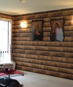 York Wallcoverings Lake Forest Lodge Mountain Logs Removable Wallpaper Brown .136 38 61CTejJY8uL