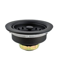 Plumb Pak K5414BLK Keeney Stainless Steel Kitchen Sink Strainer with Fixed Post Basket, Fits Standard 3-1/2-Inch Openings, 3-1/2 In. to 4 In, Black 28 61CUSUbyL