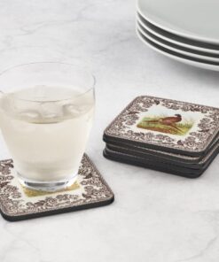 Pimpernel Spode Woodland Collection Coasters | Set of 6 | Cork Backed Board | Heat and Stain Resistant | Drinks Coaster for Tabletop Protection | Measures 4” x 4” 12 61CUzaLDQTL