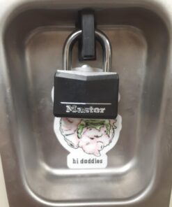 Master Lock Covered Aluminum Lock, Locker Lock with Key, Key Lock for Gym Locker, 1 Pack, 141D, Black Padlock 32 61CX25rkkpL