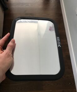 Shatterproof Baby Car Mirror, Fully View Infant in Rear Facing Car Seat - Newborn Safety, Crash Tested & Extra Wide, Crystal Clear, 100% Lifetime Satisfaction Guarantee, Easy Install by Cozy Greens 44 61CXeO3BGQL