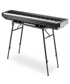 On-Stage KS7150 Platform-Style Keyboard Stand (Setup for Keyboards, Synths, Organs, and Electric Pianos, 230 lb Capacity, Adjustable Height and Width, Folding, Portable, Rubber Feet, Metal, Black) 17 61CXePehC9L