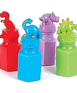 Rhode Island Novelty 3 Inch Dinosaur Bubble Bottles, Two Dozen per Order