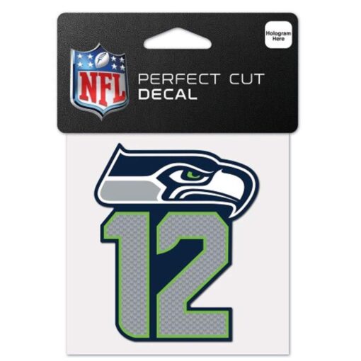 WinCraft NFL Unisex-Adult Standard Seattle Seahawks 4"x4" Team Color