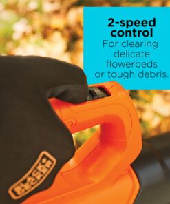 BLACK+DECKER 20V MAX Cordless Leaf Blower, 2-Speed, Up To 90 MPH, with Battery and Charger (BCBL700D1) 20V Leaf Blower Kit 23 61CaIii 6rS