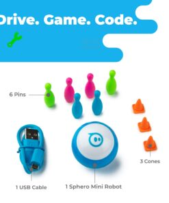 Sphero Mini (Blue) App-Enabled Programmable Robot Ball - STEM Educational Toy for Kids Ages 8 & Up - Drive, Game & Code with Play & Edu App, 1.57" Blue 11 61Cc wOpwiL