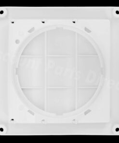 Alternative view of DPD Outdoor Dryer Vent Cover Cap 4'' Louvered Cover White Exterior Wall Vent Hood Outlet Airflow Vent