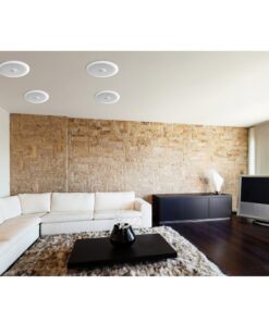 Pyle 8” Ceiling Wall Mount-Pair Of 2-Way Midbass Woofer Speaker Directable 1” Titanium Dome Tweeter Flush Design W/ 55Hz-22kHz Frequency Response & 300 Watts Peak Easy Installation- Pyle PDIC80,White Speakers 27 61CdA0a5YiL