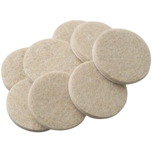 SoftTouch 1 1/2" Round Heavy-Duty Self-Stick Felt Furniture Pads - Protect Surfaces from Scratches & Damage, Beige (8 Pack) 1-1/2 Inch